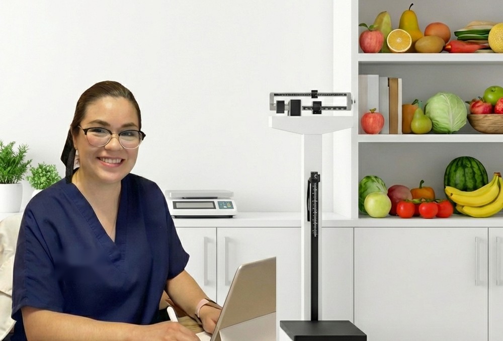 Nutrióloga Valeria Mora en su consultorio